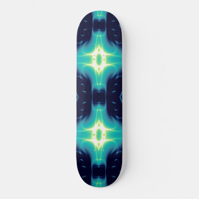 FRACTAL FLAME , blue Skateboard (Front)