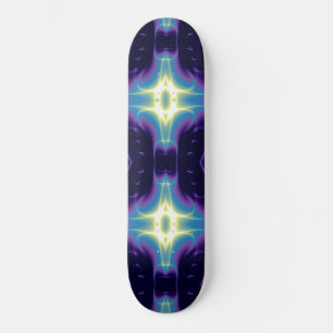 FRACTAL FLAME , blue violet Skateboard