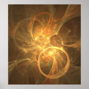 Fractal flame space energy fantasy poster