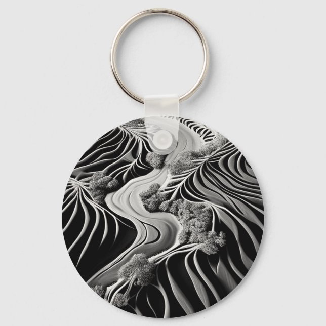 Fractal Flow Key Ring (Front)