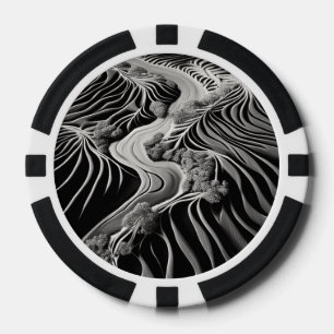 Fractal Flow Poker Chips