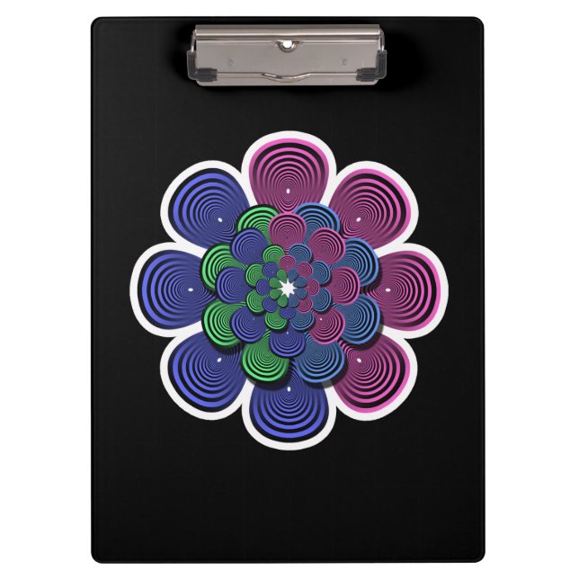 Fractal Flower Clipboard (Front)