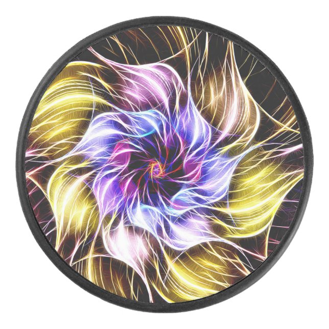 fractal flower hockey puck (Front)