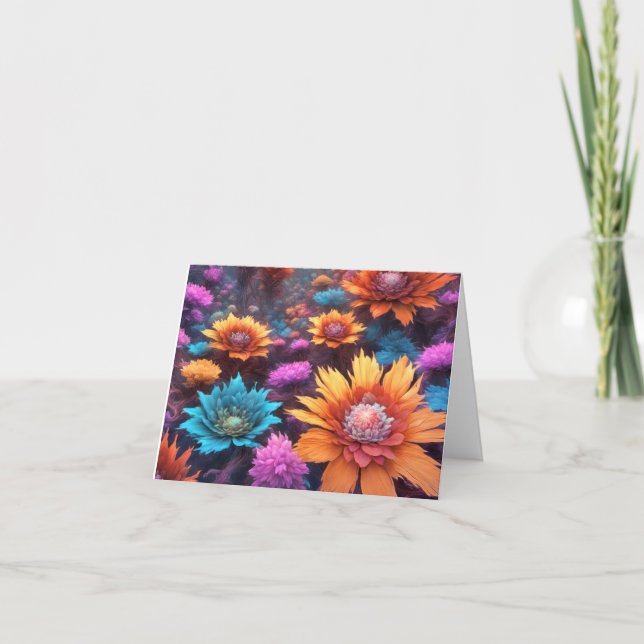 Fractal Flower Note Card (Front)