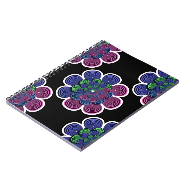 Fractal Flower Notebook (Left Side)