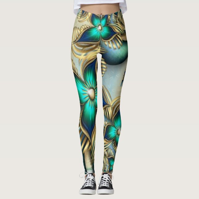 "Fractal Flower Power" Leggings (Front)