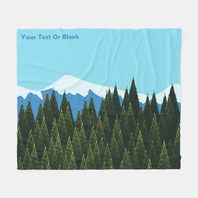 Fractal Forest Fleece Blanket (Front (Horizontal))