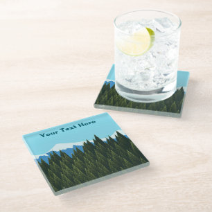 Fractal Forest Glass Coaster