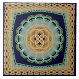 Fractal frilly bright decoration tile