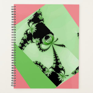 Fractal Garden green & creamy Planner
