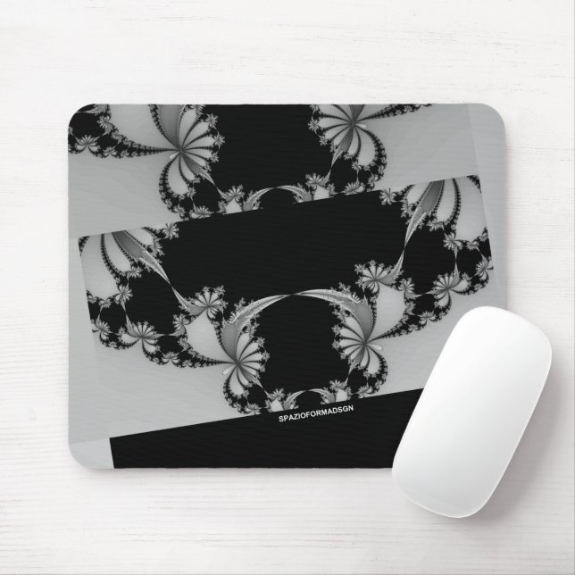 Fractal Garden grey Mouse Mat (With Mouse)