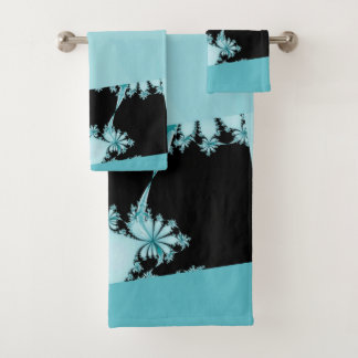 Fractal Garden lagoon Bath Towel Set