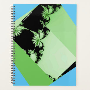 Fractal Garden lime & lagoon Planner