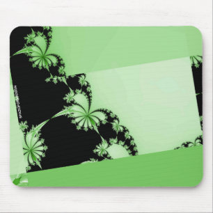 Fractal Garden lime Mouse Mat