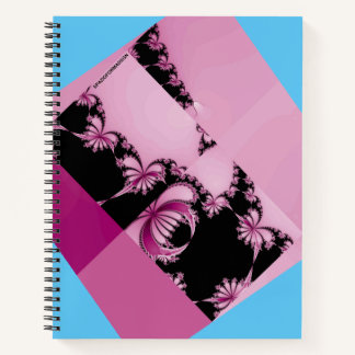 Fractal Garden pink & azure Notebook