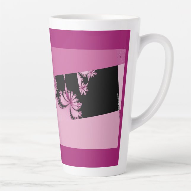 Fractal Garden rose water Latte Mug (Right)