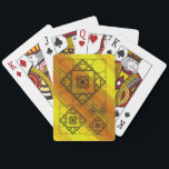 Fractal Geometry Classic Playing Cards<br><div class="desc">Three styles of hand-drawn fractals,  including Sierpinski triangles,  Apollonian gaskets,  and a similarly themed square design,  make up the layers of this geometric mandala,  overlaid onto a bright yellow and orange gradient.</div>