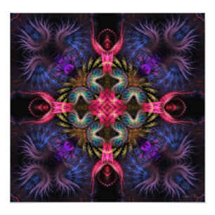 Fractal Geometry Quadra Art Photo Print