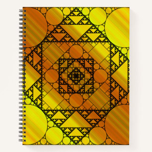Fractal Geometry Spiral Notebook