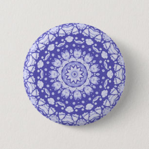 Fractal Glass Digital Art Mandala Pin Button