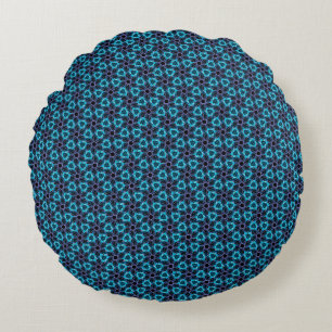 Fractal Glow  Round Cushion