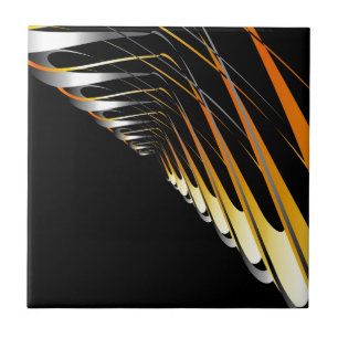 Fractal gold and silver background tile