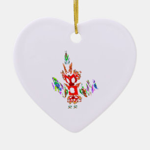 Fractal - Gombay Dancer Ceramic Tree Decoration