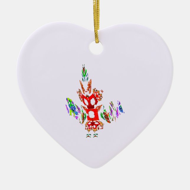 Fractal - Gombay Dancer Ceramic Tree Decoration (Front)