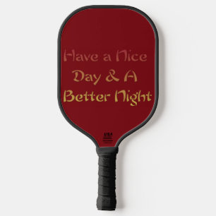 Fractal Gratitude Sports Paddle: Nice Day Energy P Pickleball Paddle