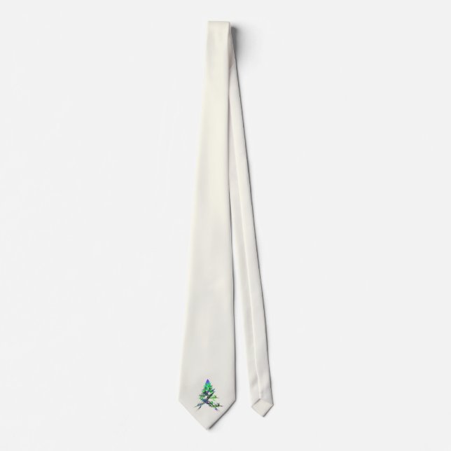 Fractal - Green Christmas Tree Tie (Front)
