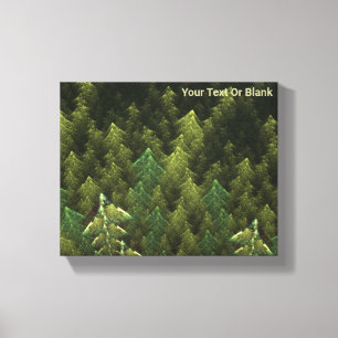 Fractal Green Forest Canvas Print