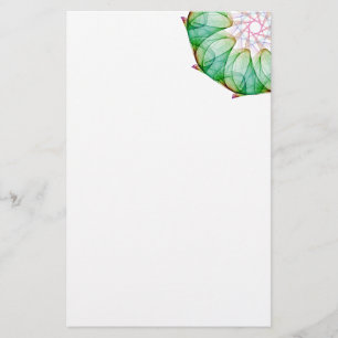Fractal Green Stationery