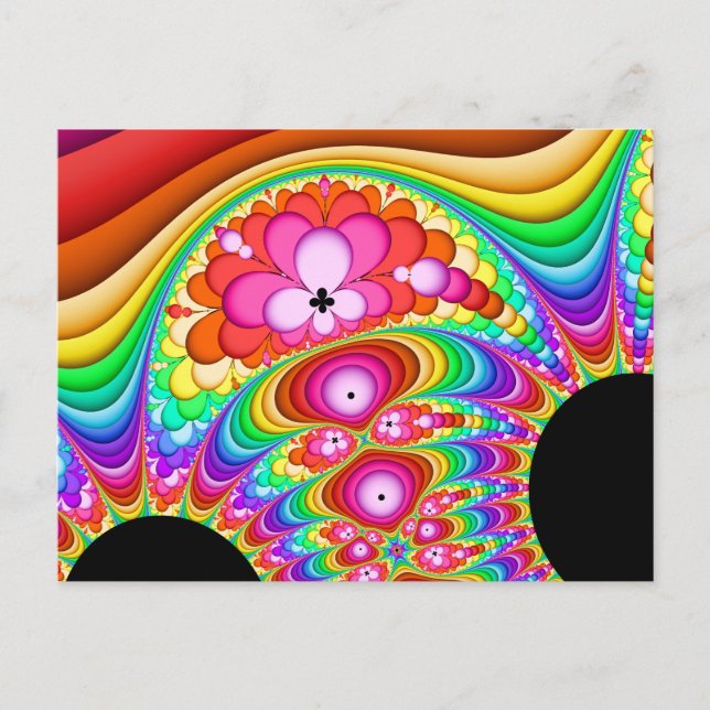Fractal Groovy Trip Postcard (Front)