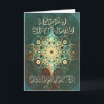 Fractal grunge birthday card for a Granddaughter<br><div class="desc">A distressed effect card with a grungy feel.</div>