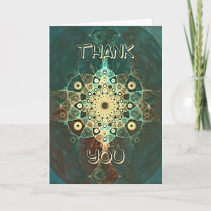 Fractal grunge card to say thank you
