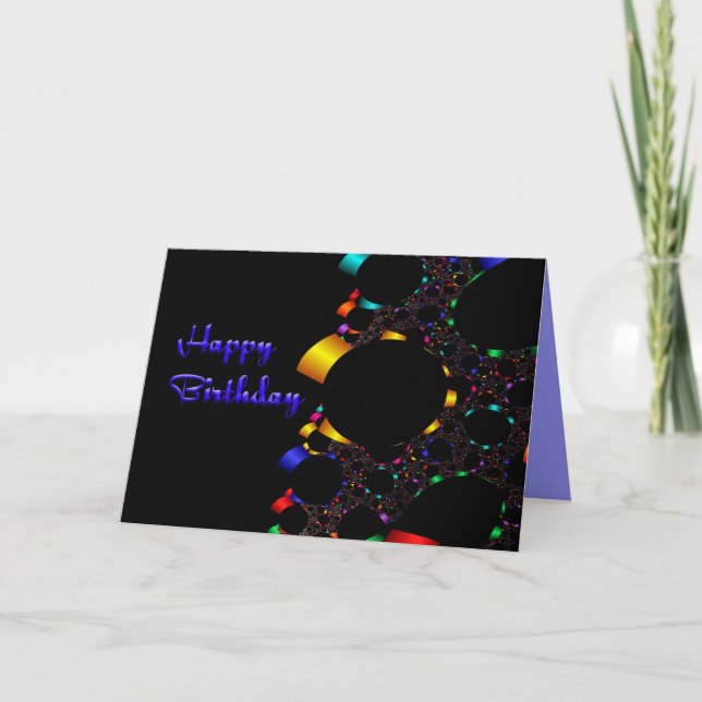 Fractal Happy Birthday Card (Front)