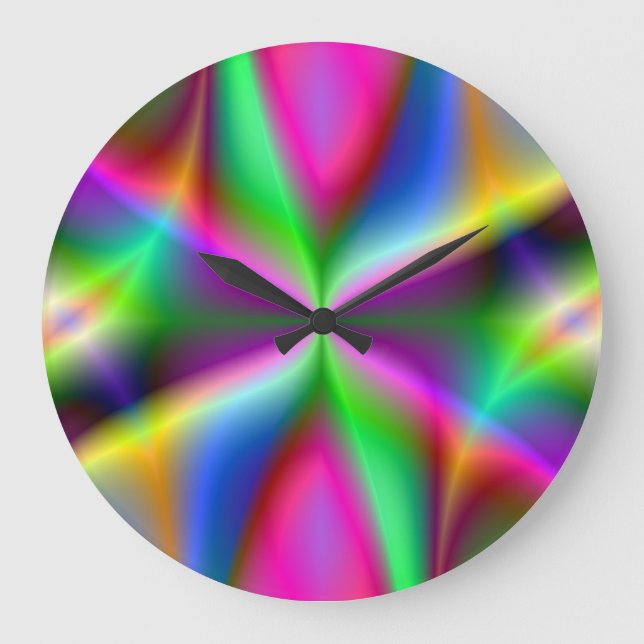 Fractal Hourglass Art Large Clock (Front)