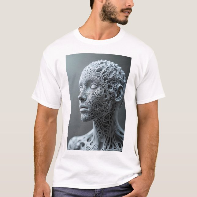 Fractal Human Phenotype Futuristic Man t-shirt (Front)
