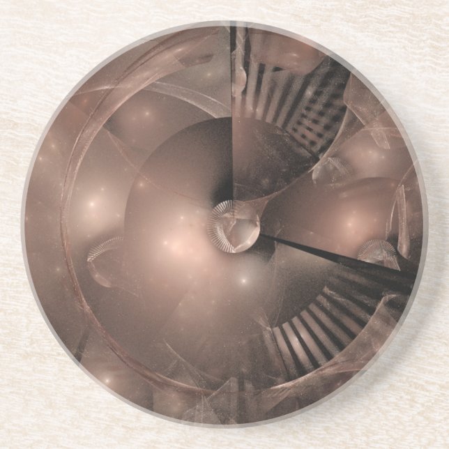 Fractal in Brown Coaster (Front)