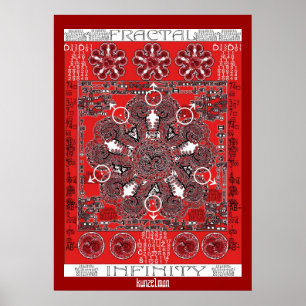 "FRACTAL INFINITY"  MANDALA GICLEE PRINT