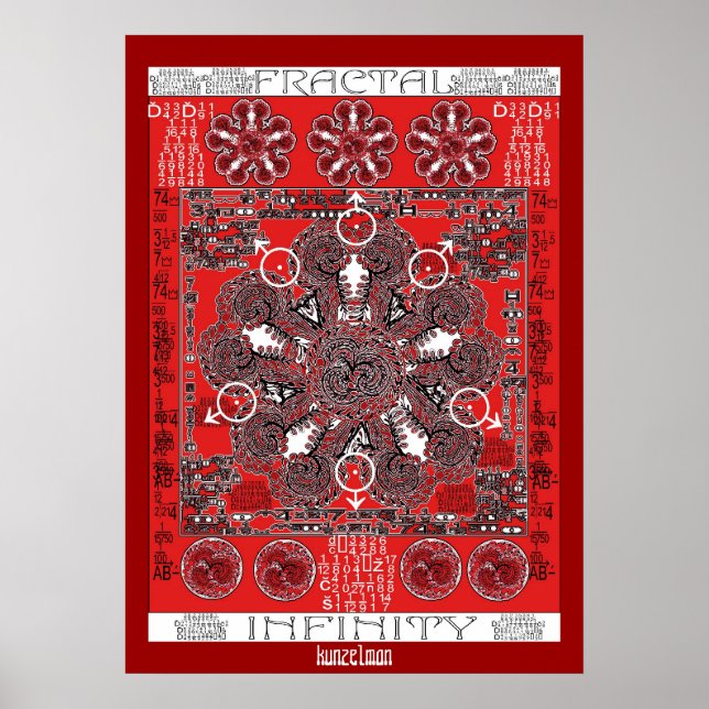 "FRACTAL INFINITY"  MANDALA GICLEE PRINT (Front)
