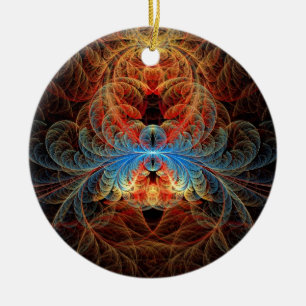 Fractal - Insect - Black Widow Ceramic Tree Decoration