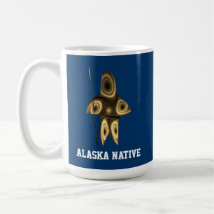 Fractal Inuit Hunter - Alaska Native Coffee Mug