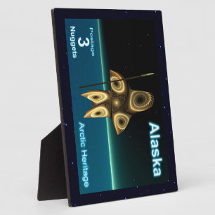 Fractal Inuit Hunter - Alaska Postage Plaque