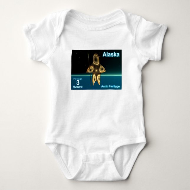 Fractal Inuit Hunter Baby Bodysuit (Front)