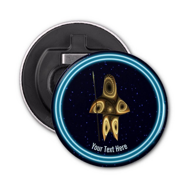 Fractal Inuit Hunter Bottle Opener (Front)