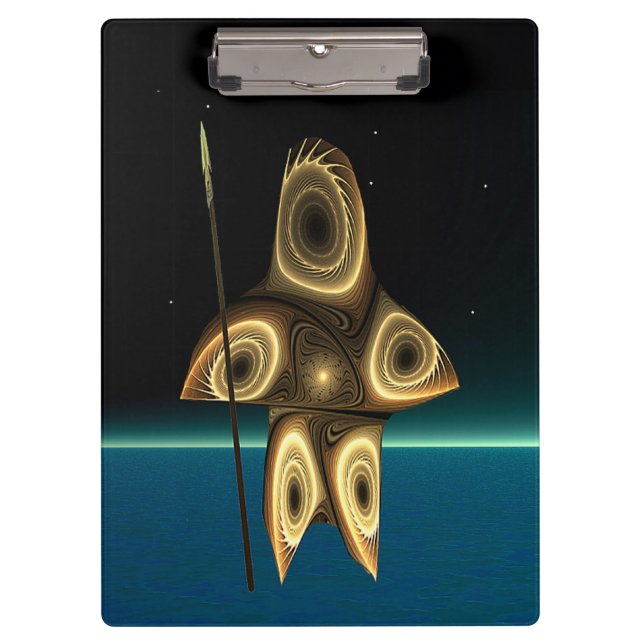 Fractal Inuit Hunter Clipboard (Front)