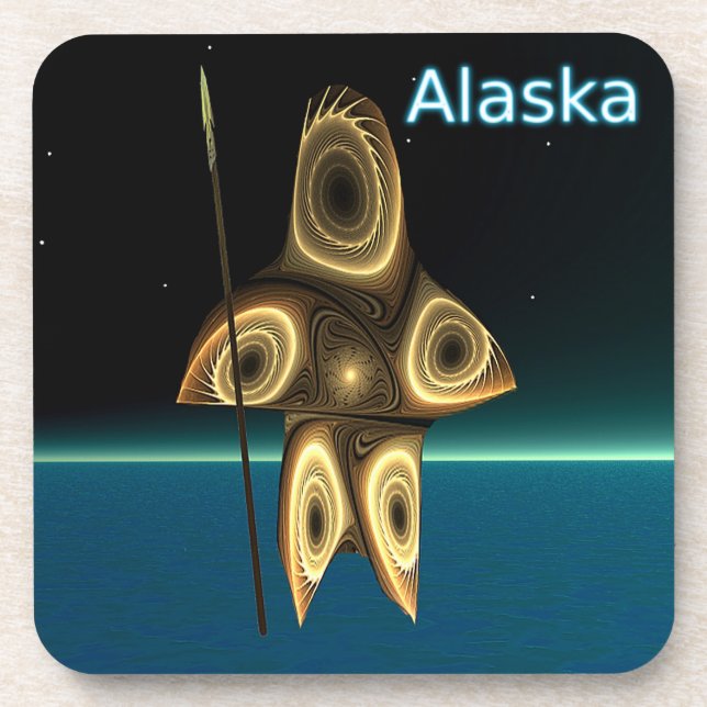 Fractal Inuit Hunter Coaster (Front)