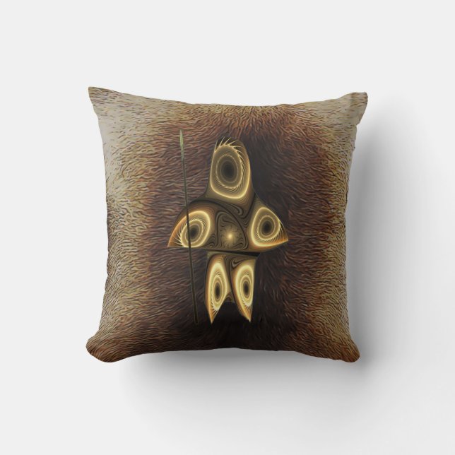 Fractal Inuit Hunter Cushion (Front)