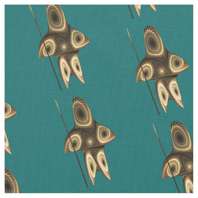 Fractal Inuit Hunter Fabric (Close Up)